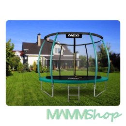 Trampolina ogrodowa 10ft/312cm z siatką, profilowanymi słupkami i drabinką