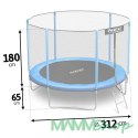 Trampolina ogrodowa 10ft/312cm z siatką zewnętrzną i drabinką Neo-Sport