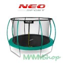 Trampolina ogrodowa 12ft/374cm z siatką, profilowanymi słupkami i drabinką Neo-Sport