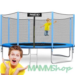 Trampolina ogrodowa 12ft/374cm z siatką zewnętrzną i drabinką