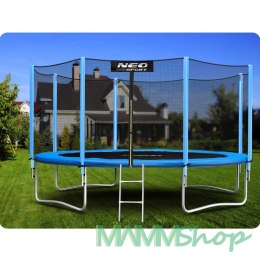 Trampolina ogrodowa 14ft/435cm z siatką zewnętrzną i drabinką Neo-Sport