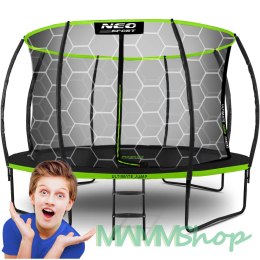 Trampolina ogrodowa profilowana 12ft/374cm z siatką wewnętrzną Neo-Sport