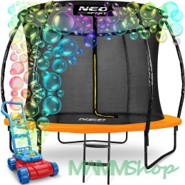 Trampolina ogrodowa profilowana 8ft/252cm z siatką wewnętrzną Neo-Sport + maszyna do baniek GRATIS