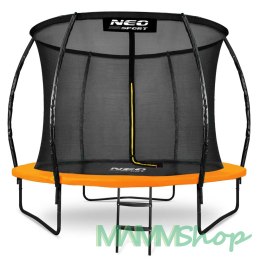 Trampolina ogrodowa profilowana 8ft/252cm z siatką wewnętrzną Neo-Sport + maszyna do baniek GRATIS