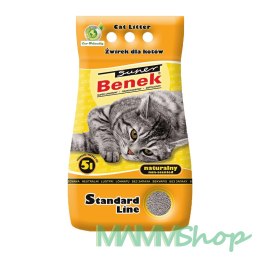 Benek Żwirek dla kota bentonitowy Super Benek STANDARD naturalny 5l