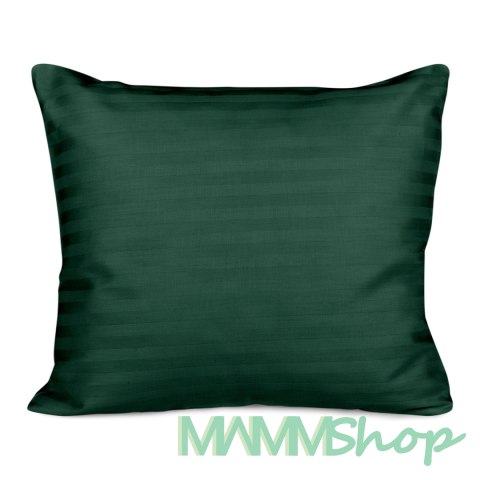 Poszewka satyna bawełna CIZGILI DARK GREEN/70x80.