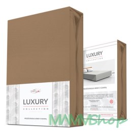 Prześcieradło jersey elastan z gumką 54 BRAUN/BRĄZ/90x200x30