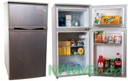 Mała lodówka z zamrażalnikiem 89L 85cm INOX