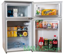 Mała lodówka z zamrażalnikiem 89L 85cm INOX