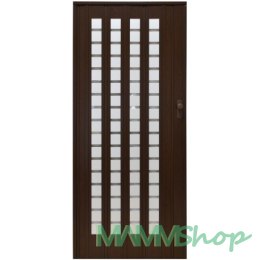 Drzwi harmonijkowe 015 B01 ORZECH MAT - 86 cm