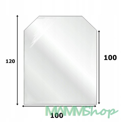 Podstawa szklana hartowana - szyba pod Piec lub Kominek 120x100 cm