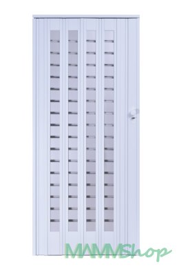 Drzwi harmonijkowe 015 B01 BIAŁY MAT - 86 cm