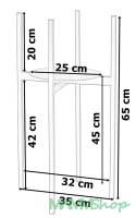 Kwietnik metalowy 65 cm