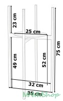 Kwietnik metalowy 75 cm