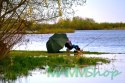 Parasol wędkarski z osłoną URAL ciemno-zielony