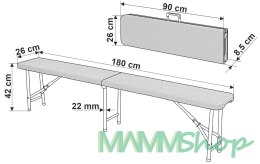 Ławka cateringowa ogrodowa WOODY