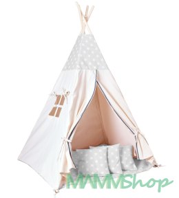 Namiot wigwam dla dzieci szare tipi