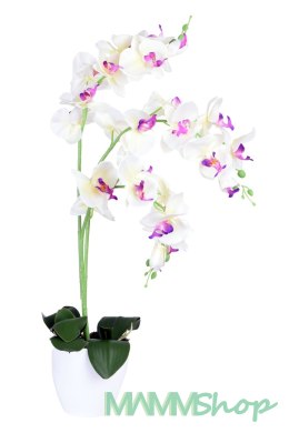 Storczyk orchidea sztuczna 24 kwiaty biała