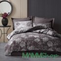 Pościel bawełniana FLORY ANTHRACITE/160x200 COTTONLOVE JACQUARD