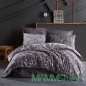 Pościel bawełniana SPRING ANTHRACITE/160x200 COTTONLOVE JACQUARD