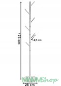 Wieszak stojący Levi 173 cm biały