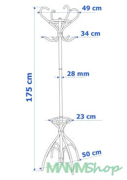 Wieszak stojący Livio kremowy 175 cm boho skandynawski