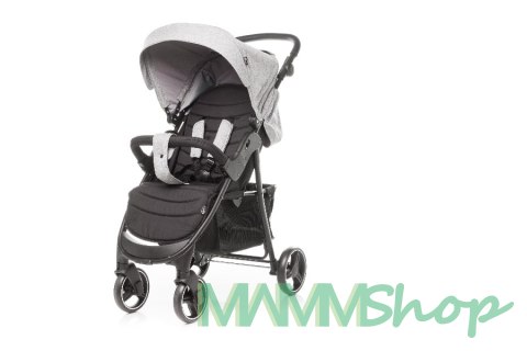 4 BABY Wózek spacerowy RAPID XXIII MELANGE LIGHT GREY