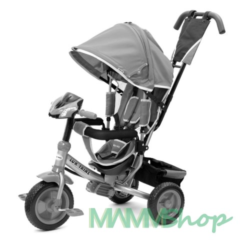 BABY MIX 39537 Rowerek trójkołowy z światłami led Lux Trike szary