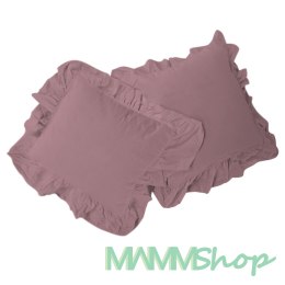 Poszewka bawełniana komplet PALE MAUVE/2x40x40 STONEWASHED