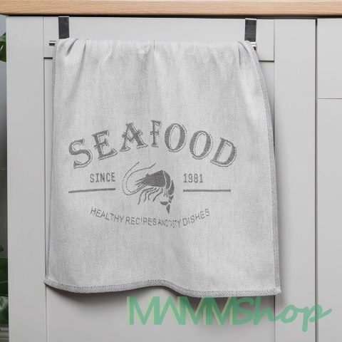 SEAFOOD Ścierka kuchenna, rozmiar 50x70cm, kolor szary 001 (promocja)