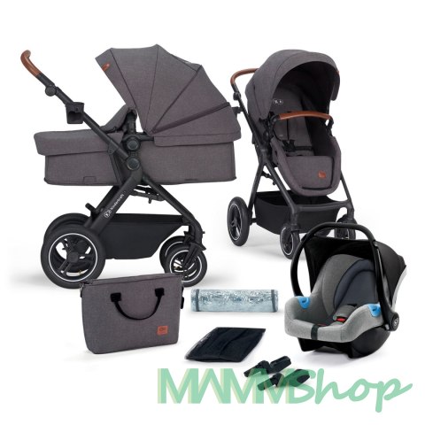 KINDERKRAFT Wózek wielofunkcyjny 3w1 B-TOUR (MINK) dark grey