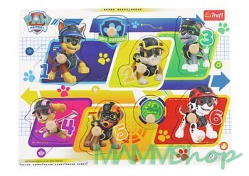 TREFL 61630 Zabawka drewniana - Puzzle medium Paw Patrol