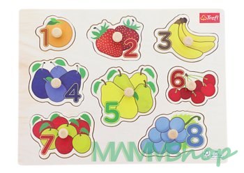 TREFL 61634 Zabawka drewniana - Puzzle medium Fruits