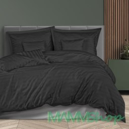 Pościel satyna bambusowo-bawełniana (P) STRIPE BLACK/160x200 +2x70x80 z listwą +4x40x40 BAMBOO