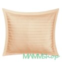 Poszewka satyna bambusowo-bawełniana STRIPE BEIGE/70x80 z listwą