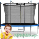 Trampolina ogrodowa 8ft/252cm z siatką wewnętrzną i drabinką Neo-Sport