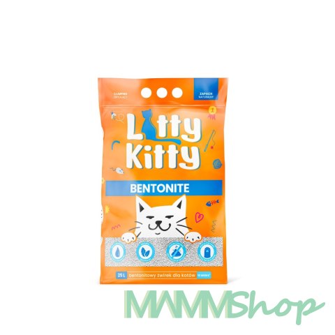 Litty Kitty LITTY KITTY Żwirek bentonitowy naturalny 25L