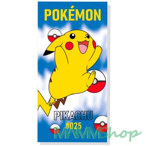 Ręcznik bawełniany 70x140 Pokemon niebieski