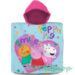 Ręcznik bawełniany ponczo 60x120 Peppa