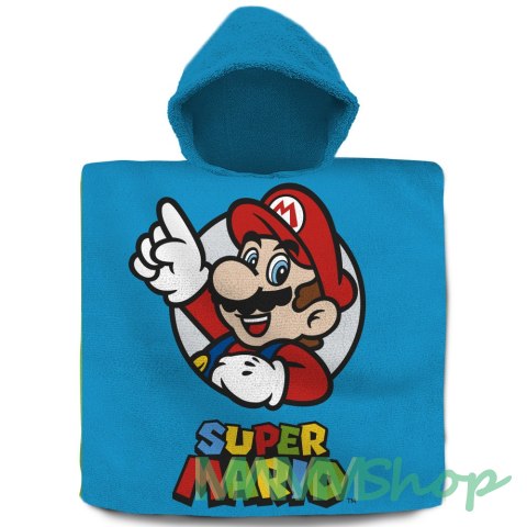 Ręcznik bawełniany ponczo 60x120 Super Mario