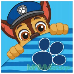 Ręcznik prasowany dziecięcy 30x30 Paw Patrol Chase niebieski