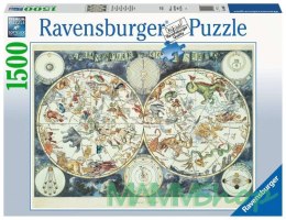 Puzzle 1500 elementów Mapa z fantastycznymi zwierzętami