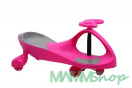 Jeździk Grawitacyjny Swing Car model 8097 Kauczukowe Koła LED róż-szary