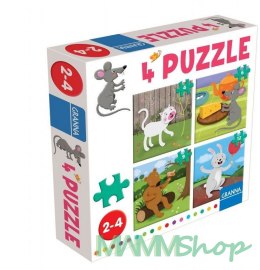 Puzzle z myszką 4 ,6,9,12 elementów