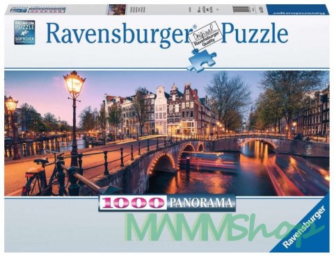 Puzzle 1000 elementów Panorama Amsterdamu