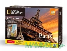 Puzzle 3D National Geographic Paryż Wieża Eiffla 80 elementów